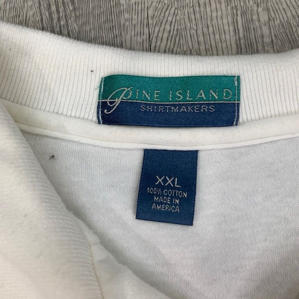 Vintage Chevrolet Polo Shirt Mens XXL 2XL Snow Cotton Pine Island Golf Made USA - Picture 4 of 8